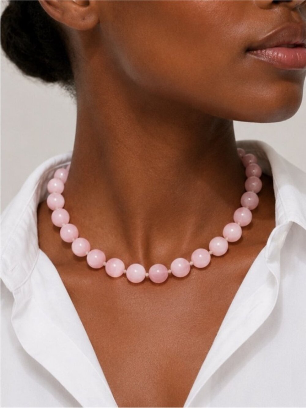 New! Y2K Blush Pink Beaded Dopamine Necklace NWOT 1071